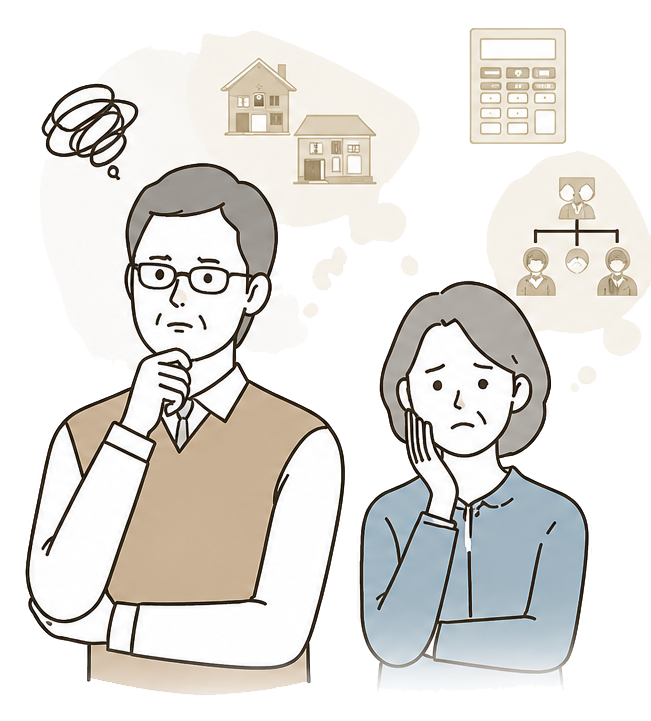 ご相談中のご夫婦のイラスト