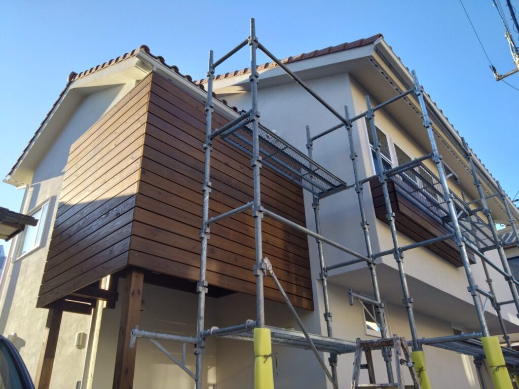 バルコニーデッキ完成しました！