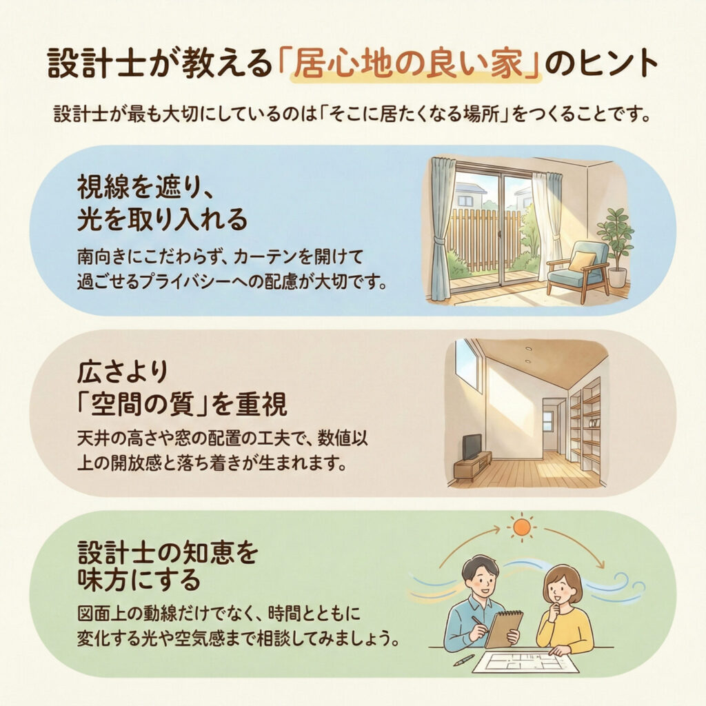 設計士が語る「居心地の良い家」の正体 まとめ