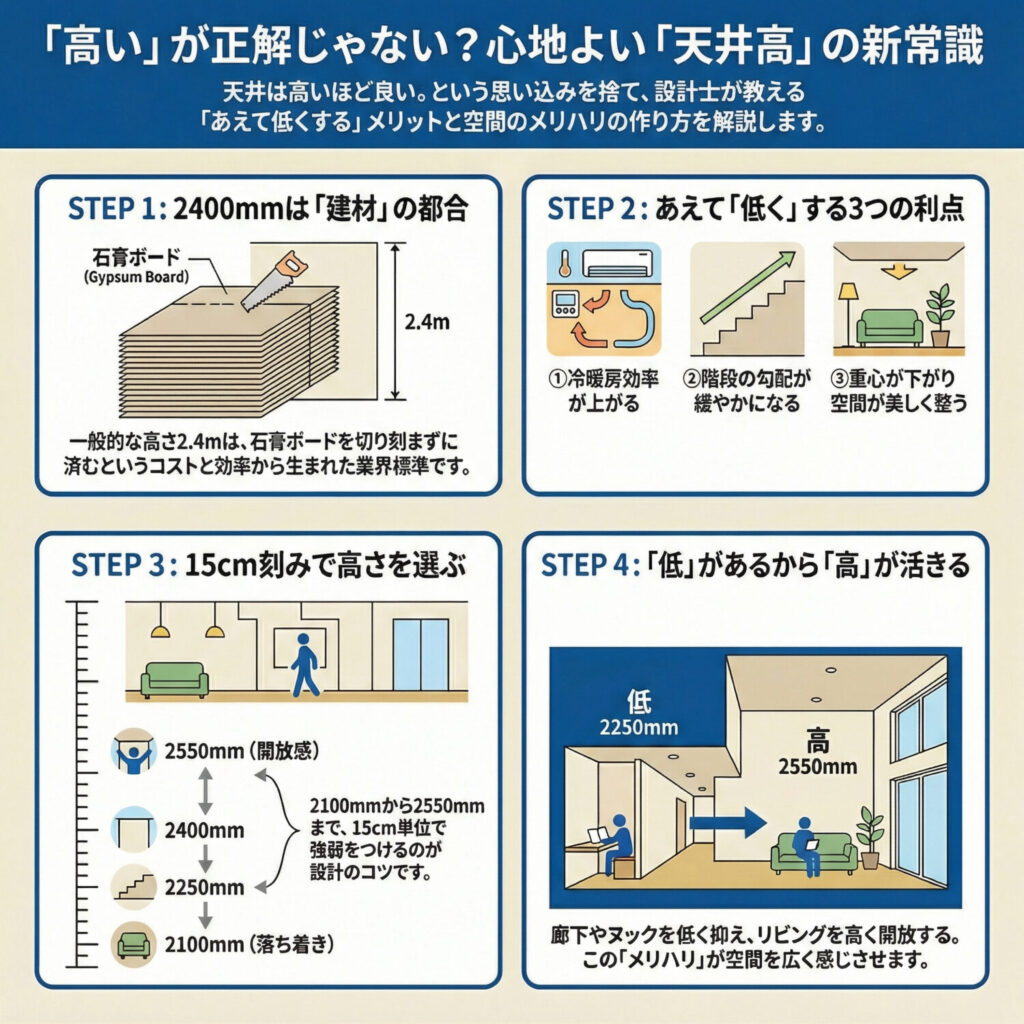 設計士が語る「低い天井」の魅力と空間のメリハリ まとめ
