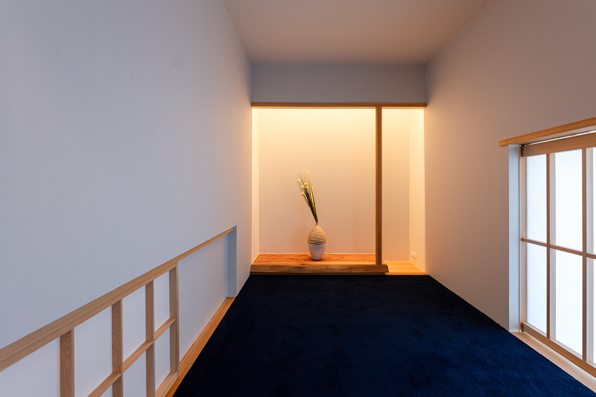 ウールカーペットと障子の光が落ち着く茶室のようなヌック｜各務原市施工事例｜オーパススタイル