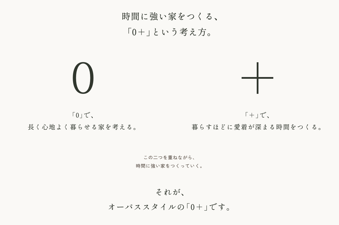 オーパススタイルの0+の考え方